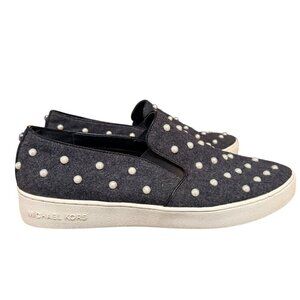 Women’s Michael Kors Keaton Embellished Flannel Slip-on Sneakers Slip On Size 11